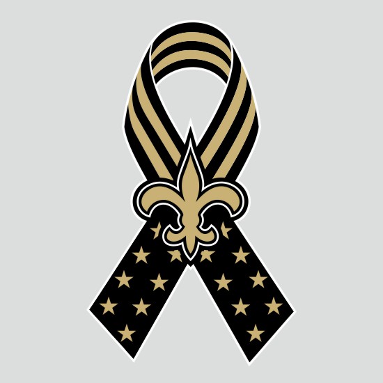 New Orleans Saints Ribbon American Flag logo iron on paper